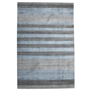 AMER Rugs Blend BLN-18 Hand-Loomed Striped Transitional Area Rug Gray 10' x 14'