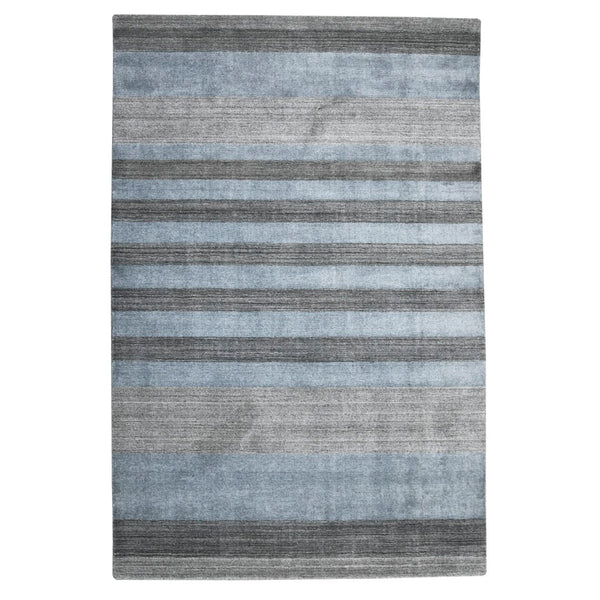 AMER Rugs Blend BLN-18 Hand-Loomed Striped Transitional Area Rug Gray 10' x 14'