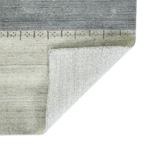 AMER Rugs Blend BLN-2 Hand-Loomed Striped Transitional Area Rug Ivory/Gray 10' x 14'