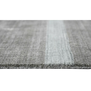 AMER Rugs Blend BLN-2 Hand-Loomed Striped Transitional Area Rug Ivory/Gray 10' x 14'