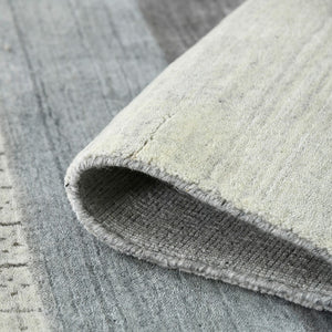 AMER Rugs Blend BLN-2 Hand-Loomed Striped Transitional Area Rug Ivory/Gray 10' x 14'