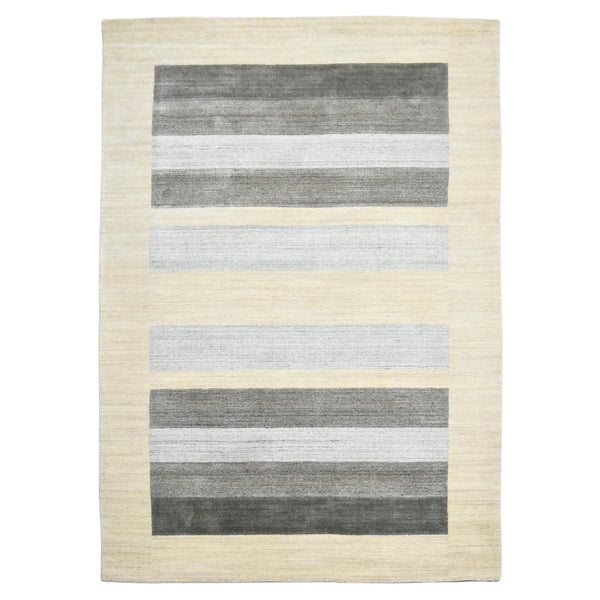 AMER Rugs Blend BLN-4 Hand-Loomed Striped Transitional Area Rug Cream 10' x 14'