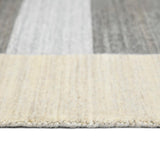 AMER Rugs Blend BLN-4 Hand-Loomed Striped Transitional Area Rug Cream 10' x 14'