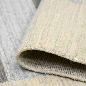 AMER Rugs Blend BLN-4 Hand-Loomed Striped Transitional Area Rug Cream 10' x 14'