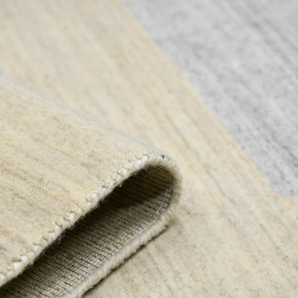 AMER Rugs Blend BLN-4 Hand-Loomed Striped Transitional Area Rug Cream 10' x 14'