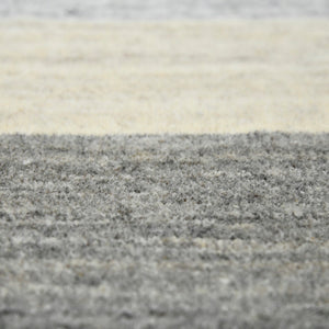 AMER Rugs Blend BLN-4 Hand-Loomed Striped Transitional Area Rug Cream 10' x 14'