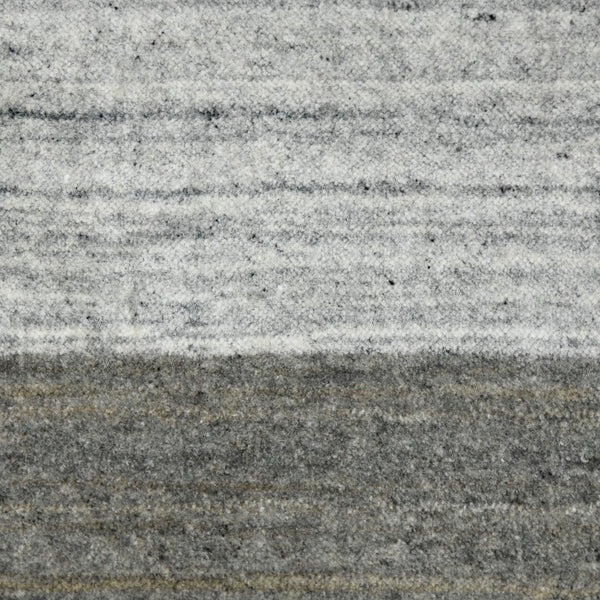 AMER Rugs Blend BLN-4 Hand-Loomed Striped Transitional Area Rug Cream 10' x 14'