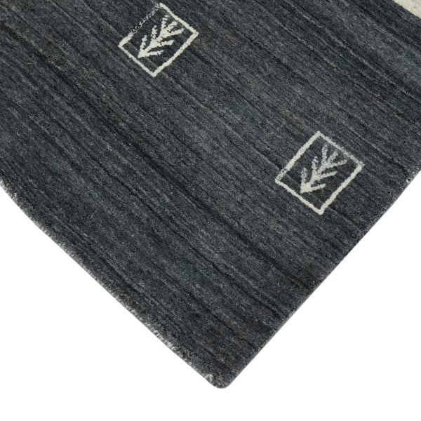 AMER Rugs Blend BLN-5 Hand-Loomed Striped Transitional Area Rug Charcoal 10' x 14'