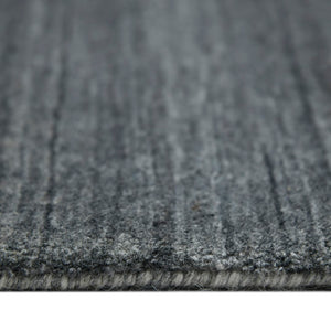 AMER Rugs Blend BLN-5 Hand-Loomed Striped Transitional Area Rug Charcoal 10' x 14'