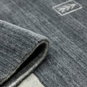 AMER Rugs Blend BLN-5 Hand-Loomed Striped Transitional Area Rug Charcoal 10' x 14'