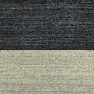 AMER Rugs Blend BLN-5 Hand-Loomed Striped Transitional Area Rug Charcoal 10' x 14'