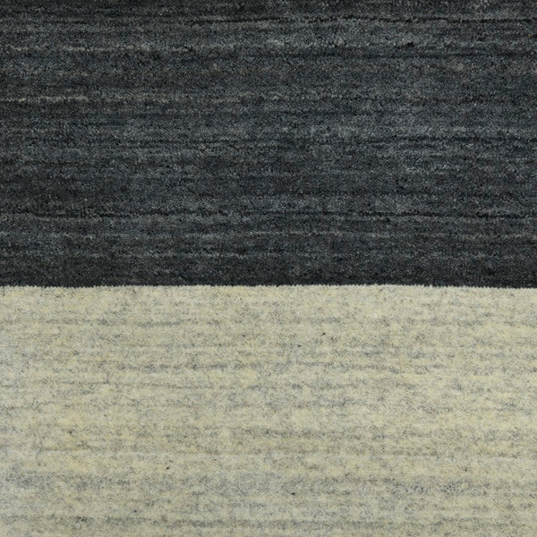 AMER Rugs Blend BLN-5 Hand-Loomed Striped Transitional Area Rug Charcoal 10' x 14'