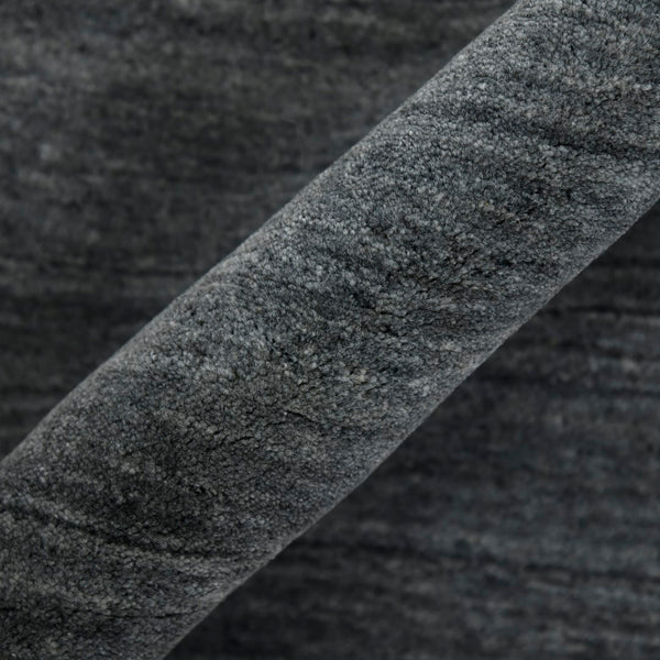 AMER Rugs Blend BLN-5 Hand-Loomed Striped Transitional Area Rug Charcoal 10' x 14'