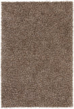 Chandra Rugs Blossom 100% Polyester Hand-Woven Shag Rug Silver 9' x 13'