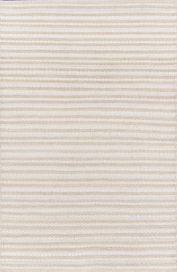 Momeni Madcap Cottage Block Island BLO-2 Hand Woven Contemporary Striped Indoor Area Rug Beige 8' x 10' BLOCKBLO-2BGE80A0