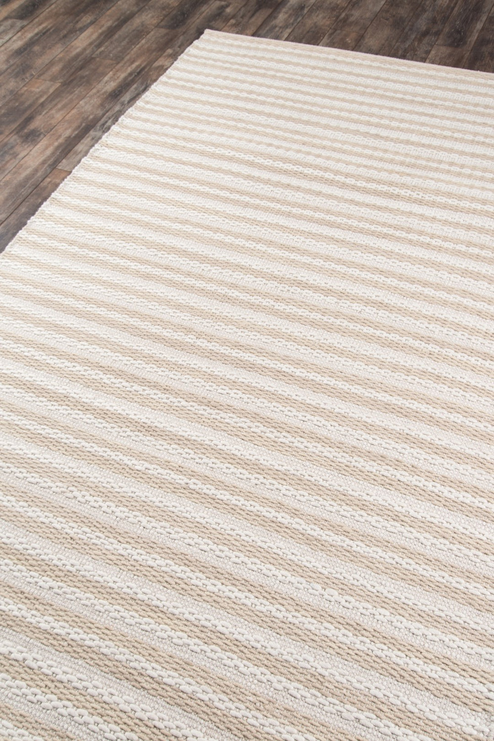 Momeni Madcap Cottage Block Island BLO-2 Hand Woven Contemporary Striped Indoor Area Rug Beige 8' x 10' BLOCKBLO-2BGE80A0