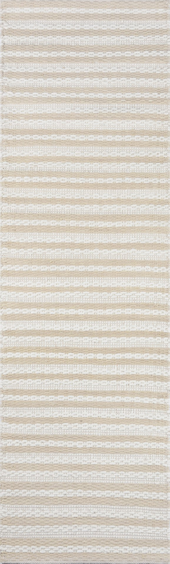 Momeni Madcap Cottage Block Island BLO-2 Hand Woven Contemporary Striped Indoor Area Rug Beige 8' x 10' BLOCKBLO-2BGE80A0