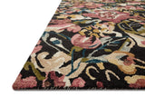 Loloi Rugs Belladonna BLM-01 100% Wool Pile Hooked Transitional Area Rug Black / Berry 130.453 BLOSBLM-01BLBY86B6