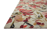 Loloi Rugs Belladonna BLM-01 100% Wool Pile Hooked Transitional Accent Rug Ivory / Raspberry 30.8525 BLOSBLM-01IVRA500R