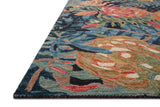 Loloi Rugs Belladonna BLM-02 100% Wool Pile Hooked Transitional Accent Rug Black / Fiesta 30.8525 BLOSBLM-02BLFD500R
