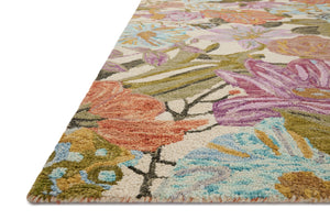 Loloi Rugs Belladonna BLM-04 100% Wool Pile Hooked Transitional Accent Rug Ivory / Multi 30.8525 BLOSBLM-04IVML500R