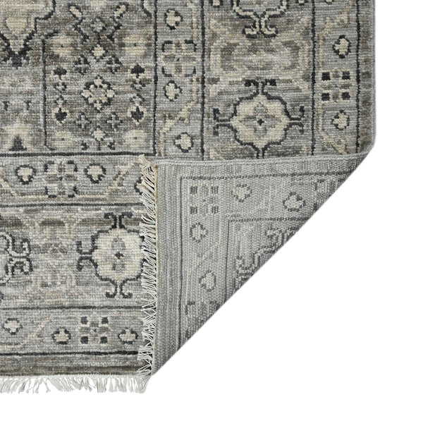AMER Rugs Blu BLU-35 Hand-Knotted Geometric Classic Area Rug Gray 10' x 14'