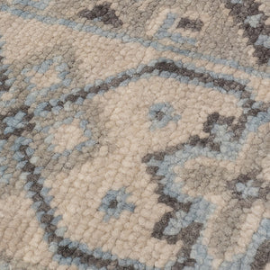 AMER Rugs Blu BLU-37 Hand-Knotted Geometric Classic Area Rug Silver 10' x 14'