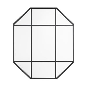 Walker Edison Transitional/Farmhouse Metal and Glass Windowpane Mirror BLWM36BL