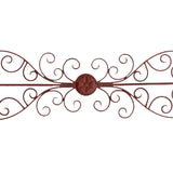 Benzara Traditionally Carved Metal Wall Plaque With Scrollwork, Brown BM01054 Brown Metal BM01054