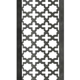 Benzara Rectangular Mango Wood Wall Panel with Cutout Lattice Pattern, Burnt Black BM01888 Black Mango Wood and MDF BM01888