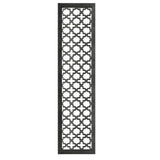 Benzara Rectangular Mango Wood Wall Panel with Cutout Lattice Pattern, Burnt Black BM01888 Black Mango Wood and MDF BM01888