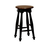 Benzara Sabrina Transitional Counter Height Stool, Set Of Two BM122815 Black, Cherry Wood BM122815