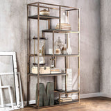 Elvira Contemporary Display Shelf, Champgne Finish