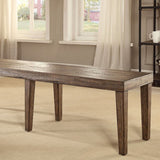 Benzara Colettte Contemporary Bench BM122860 Rustic Oak Wood BM122860