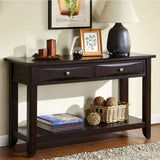 Benzara Baldwin Contemporary Style Sofa Table BM122924 Espresso Wood BM122924