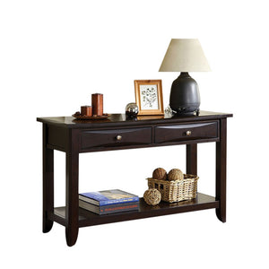 Benzara Baldwin Contemporary Style Sofa Table BM122924 Espresso Wood BM122924