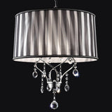 Benzara Arya Crystal Lamp Ceiling Lamp BM122940 Black, Chrome Crystal Metal BM122940