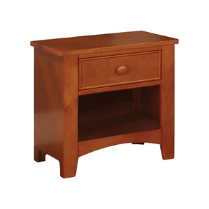 Benzara Omnus Wood Night Stand, Oak Finish BM122964 Oak Wood BM122964