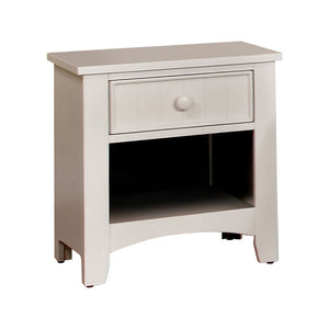 Benzara Omnus Wood Night Stand, White Finish BM122965 White Wood BM122965