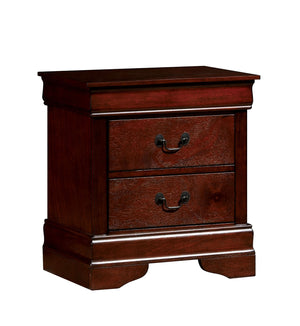 Benzara Louis Philippe III Contemporary Style Night Stand BM123032 Cherry Wood BM123032