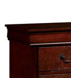 Benzara Louis Philippe III Contemporary Style Night Stand BM123032 Cherry Wood BM123032