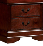 Benzara Louis Philippe III Contemporary Style Night Stand BM123032 Cherry Wood BM123032