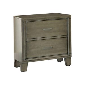 Benzara 5 Drawer Wooden Chest with Cabriole Legs and Round Knobs, Antique White BM123046 Gray Solid Wood Wood Veneer & Others BM123046