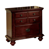 Benzara Gabrielle II Transitional Nightstand, Cherry Finish BM123138 Cherry Wood BM123138