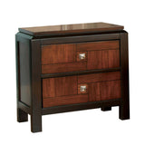 Patra Transitional Nightstand, Acacia & Walnut