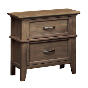 Benzara Loxley Transitional Nightstand, Weathered Oak Finish BM123142 Weathered Oak Wood BM123142