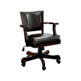 Rowan Contemporary Arm Chair, Dark Cherry Finish