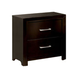Janine Transitional Night Stand In Espresso Finish