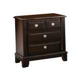 Litchville Contemporary Night Stand In Brown Cherry Finish