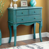 Benzara Sian Vintage Hallway Cabinet In Teal BM123265 Antiqued Teal Wood BM123265